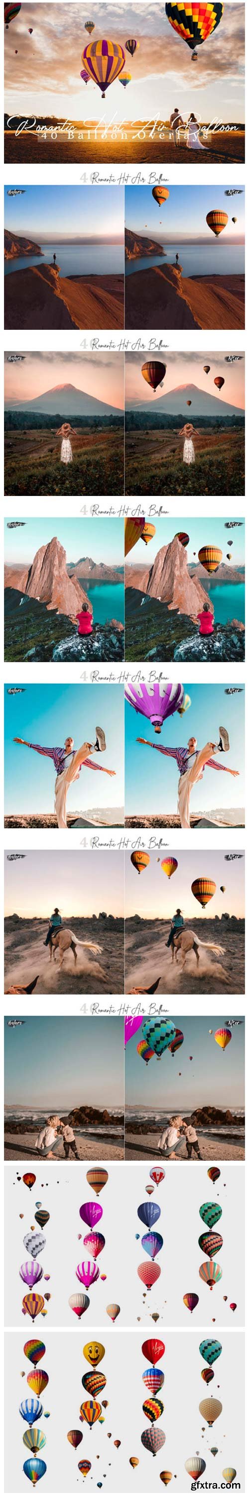 40 Romantic Hot Air Balloon Overlays 4061993