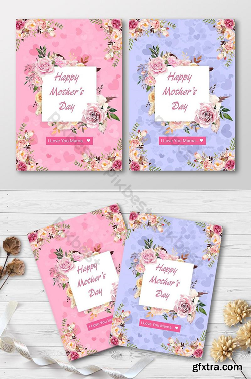 Stylish Cute Adorable Internation Mother\'s Day Card Template PSD