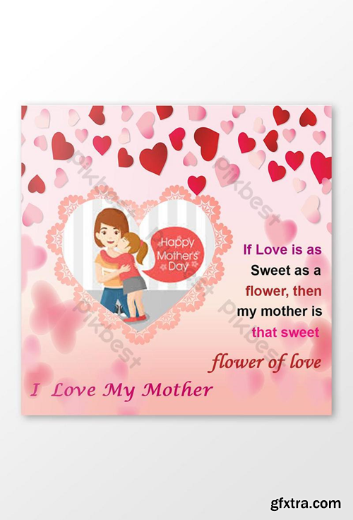 Warm Global Happy Mother\'s Day Special Greeting Card Facebook Web Banner Post  Template PSD