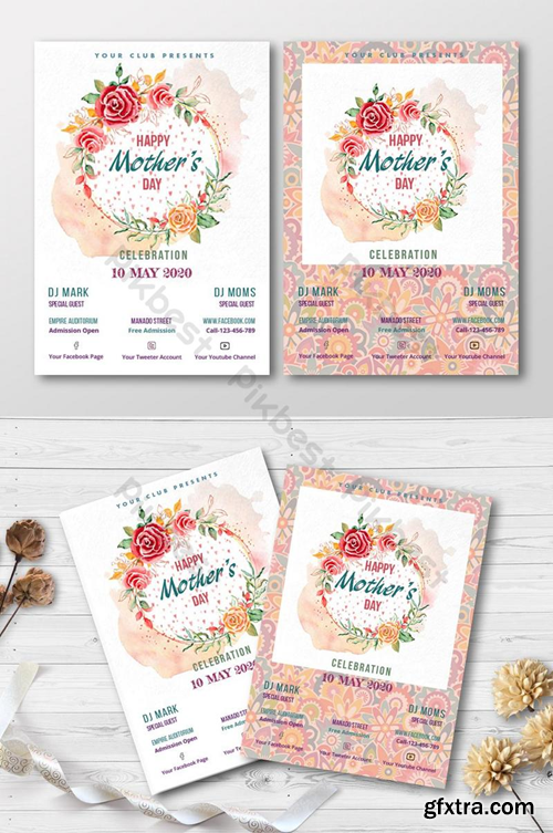 MOTHER\'S DAY SPECIAL INVITATION CARD Template PSD