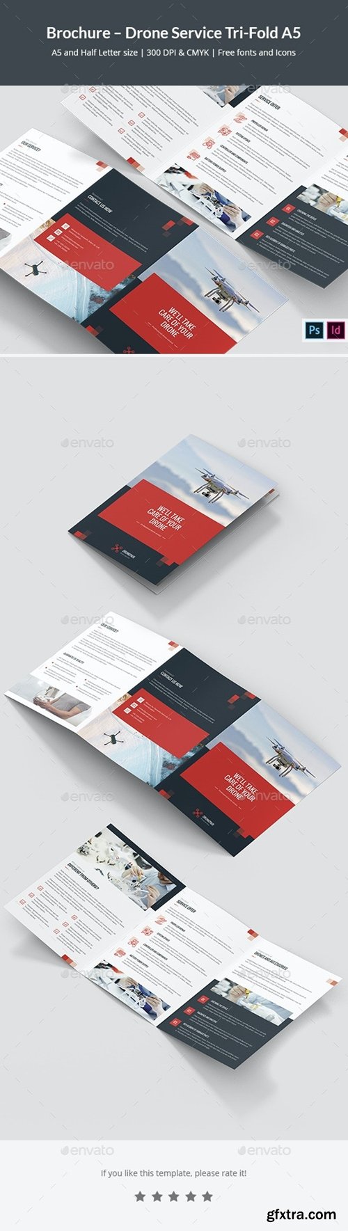 GraphicRiver - Brochure – Drone Service Tri-Fold A5 26501074