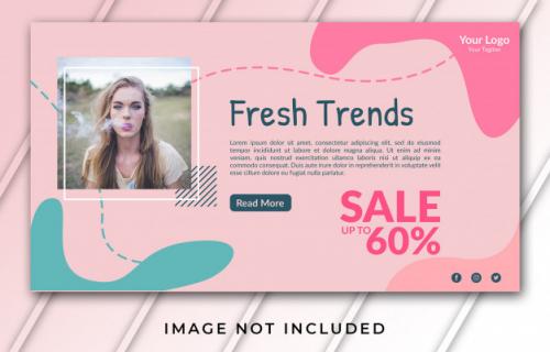 Banner Template For Fresh Trends Premium PSD