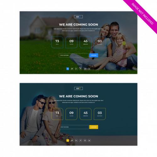 Coming Soon Webpage Template Premium PSD