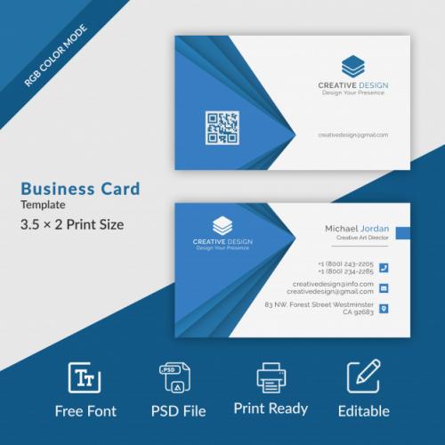 Modern Business Card Template Premium PSD
