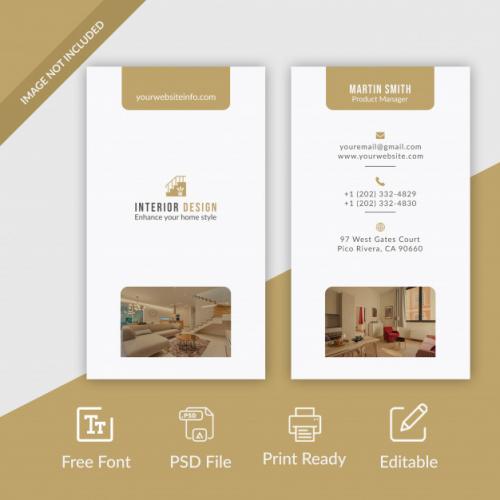 Real Estate Business Card Template Premium PSD