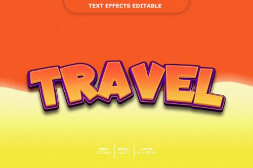 Travel Editable Text Effect Premium PSD
