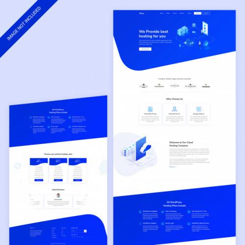 Web Domain And Hosting Webpage Premium PSD