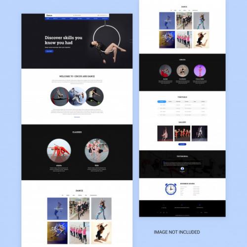 Yoga And Dance Webpage Premium PSD