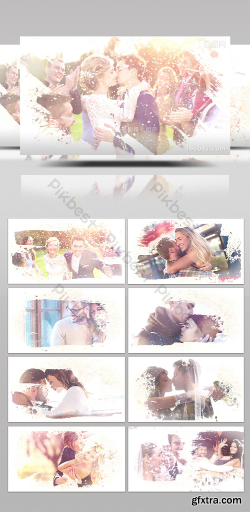 Personality creative brush wedding love Brochure display AE template Video Template AEP 1439976