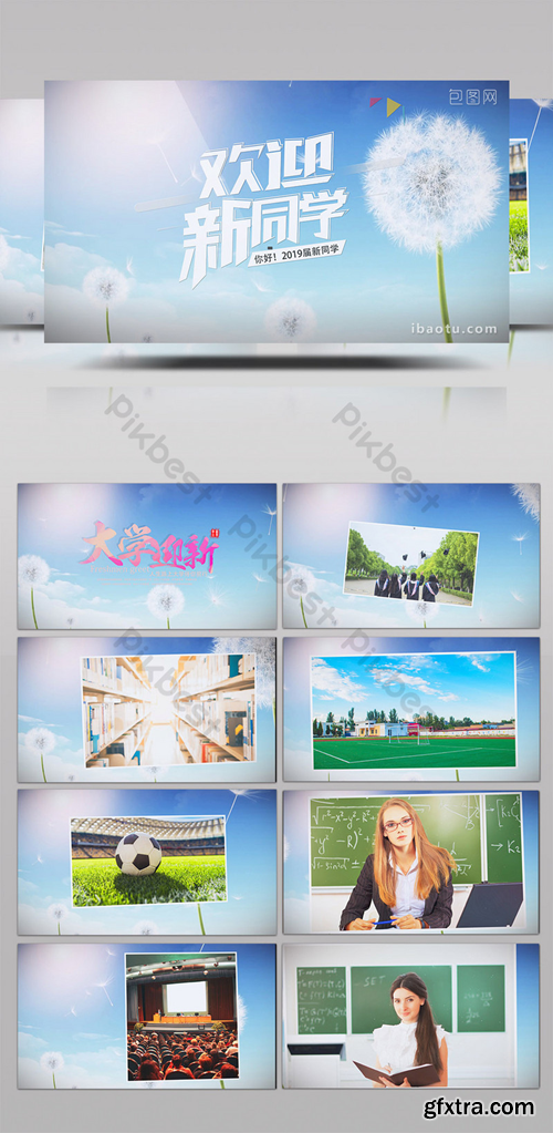 University welcomes students enrollment graphic display AE template Video Template AEP 1444441