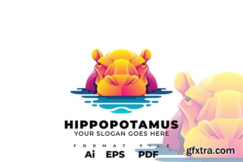 Hippopotamus Logo Template