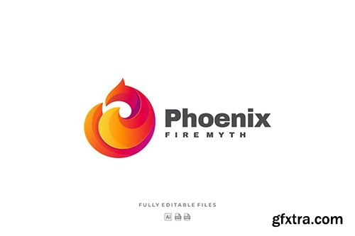 Bird Phoenix Colorful Logo