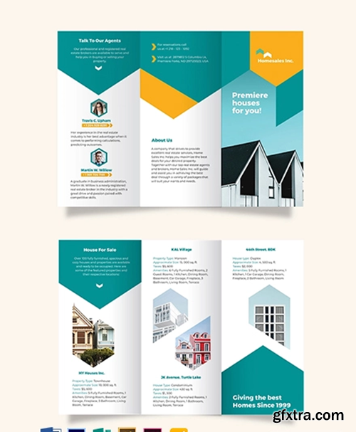 House For Sale Tri-Fold Brochure Template