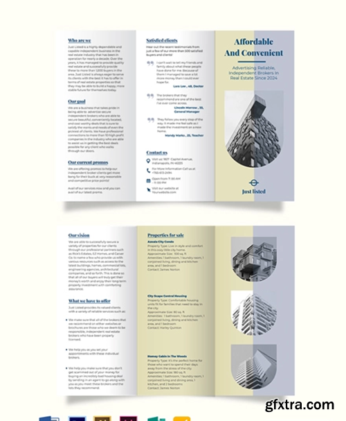 Independent Real Estate Broker Tri-Fold Brochure Template