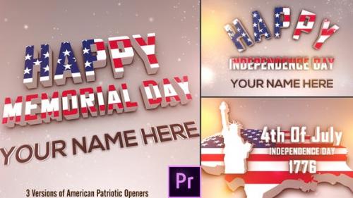 Videohive - USA Patriotic Openers Pack - Premiere Pro - 26617715