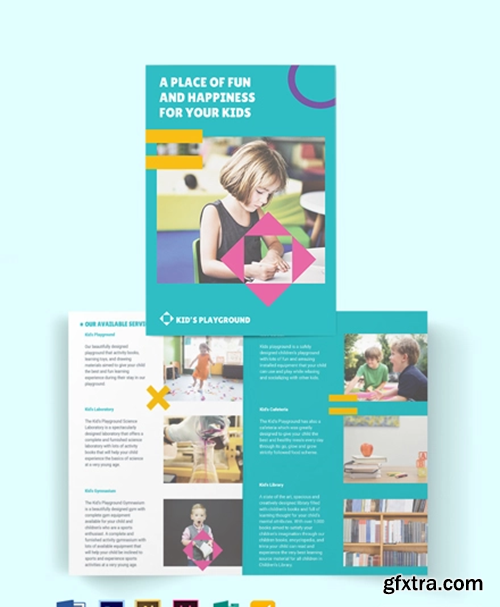 Play School Bi-Fold Brochure Template