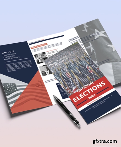 Election Campaign Tri-Fold Brochure Template
