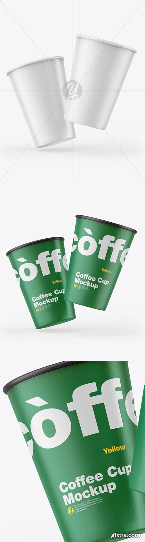 Paper Coffee Cups Mockup 55308