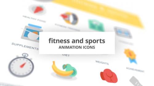 Videohive - Fitness and Sports - Animation Icons - 26634646