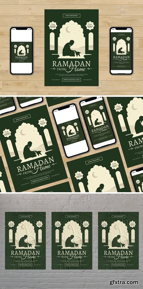 Ramadan From Home Flyer Set