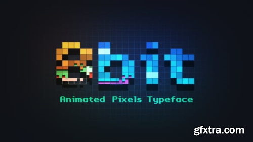 Videohive 8bit - Animated Pixels Typeface 23203402