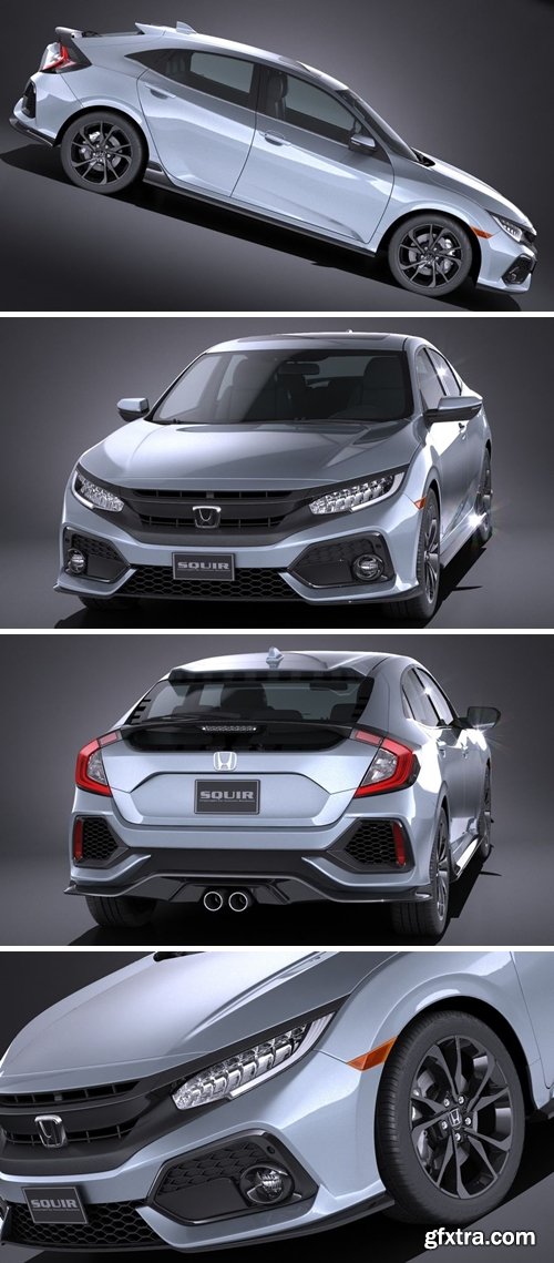 Honda Civic Hatchback 2017 3D Model