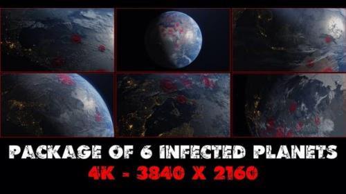 Videohive - Infection On The Planet / Pack Of 6 4K - 26631536