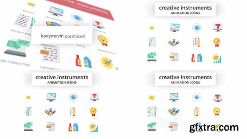 MotionElements Creative Instruments - Animation Icons 14733704