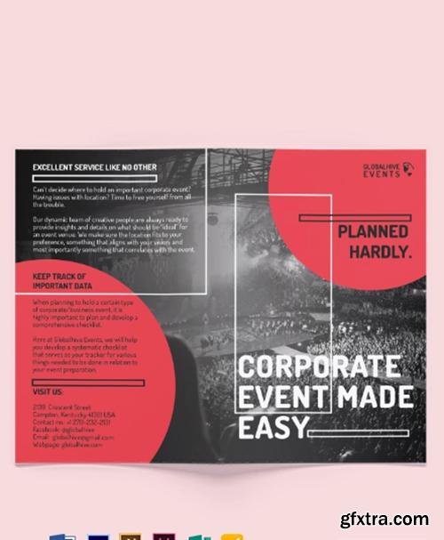 Simple Corporate Event Bi-fold Brochure Template