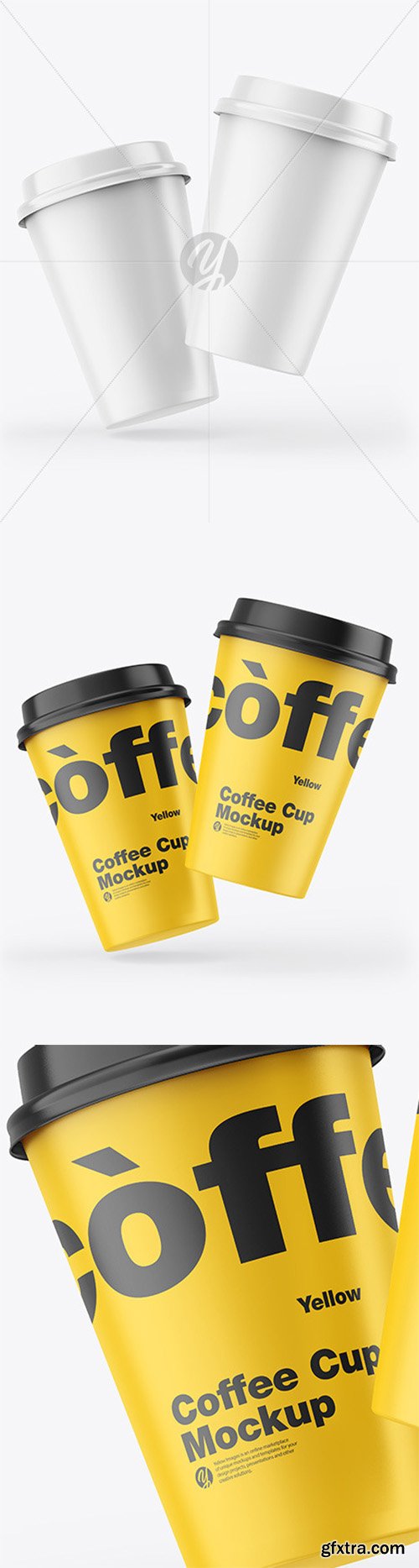 Matte Coffee Cups Mockup 55462