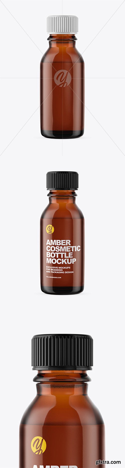 Amber Glass Bottle Mockup 55457