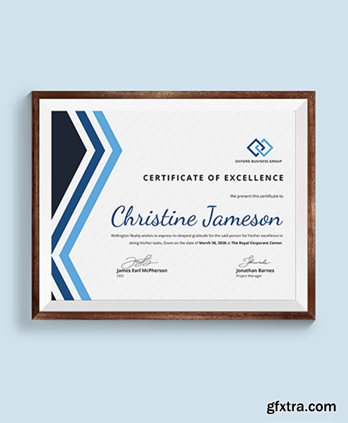 Employee Excellence Certificate Template