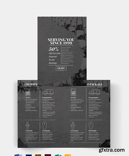 Funeral Event Bi-Fold Brochure Template