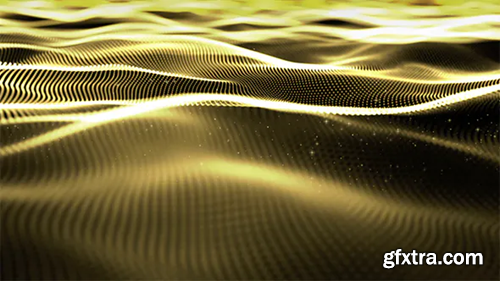 Videohive Digital Abstract Background Gold Sparkling Particles 21371248