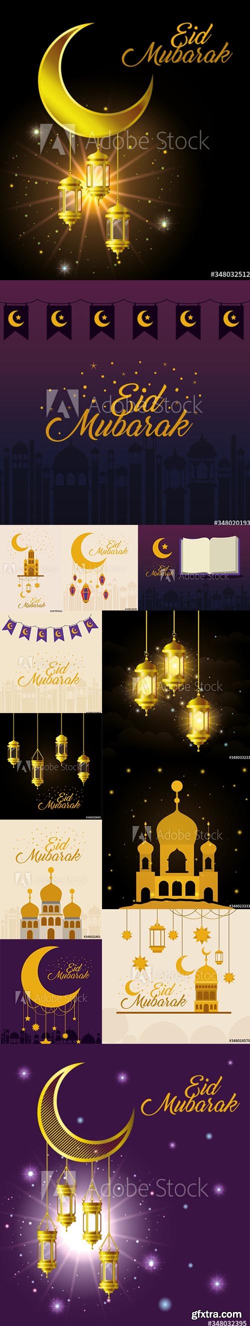 Collection of Eid Mubarak Illustrations Vol 2