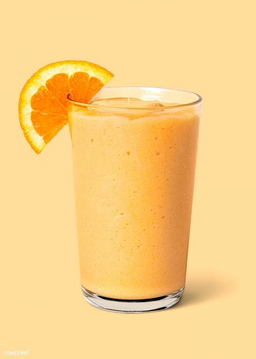 Fresh and healthy orange smoothie on background mockup - 2280509