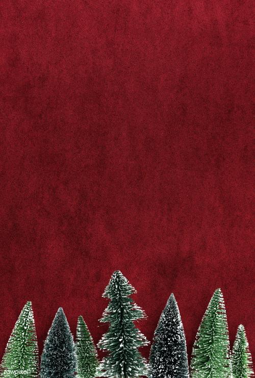 Festive red Christmas tree frame - 1231198