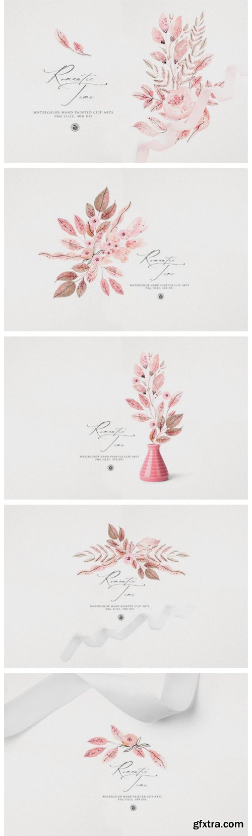 Romantic Time - Watercolor Floral Set 4144793