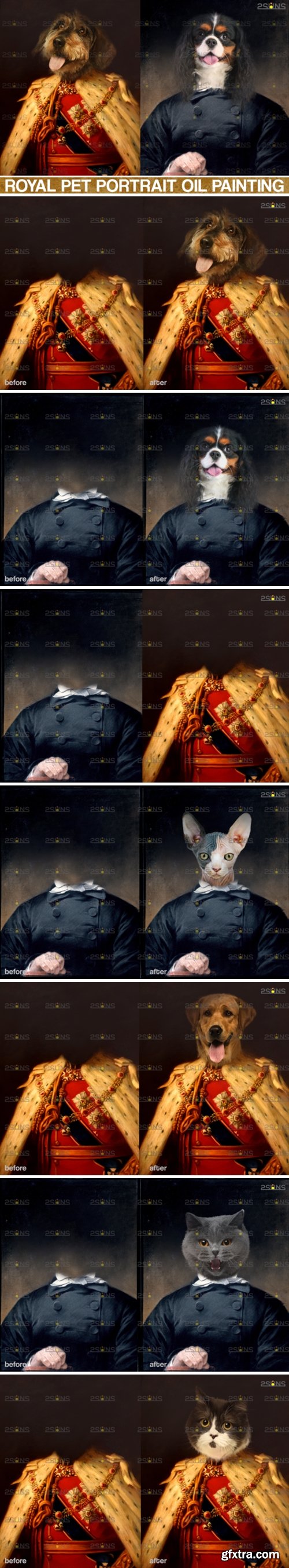 Royal Pet Portrait Templates Photoshop 4143765
