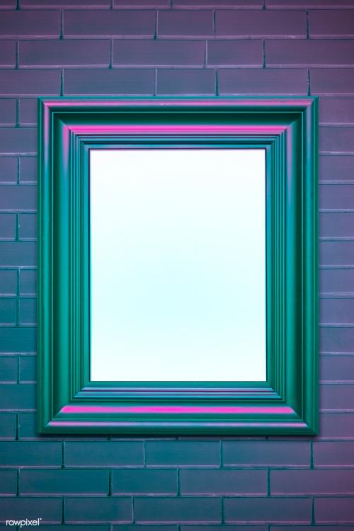 Green photo frame mockup - 2021857