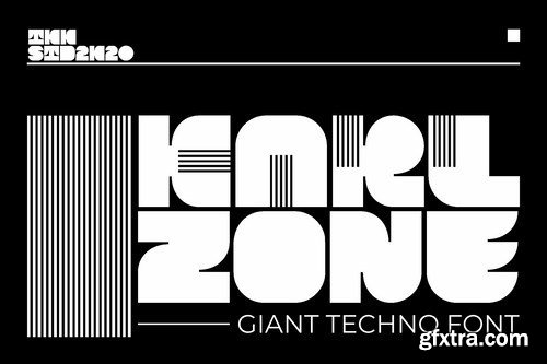 KARL zone - Giant Techno Sport font