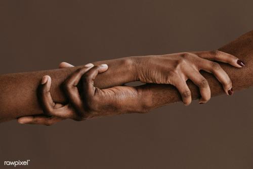 Black people holding each others hands - 1218996