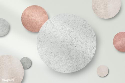 Shimmery silver and pink round pattern background vector - 1219502