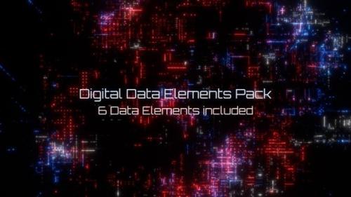 Videohive - Digital Data Elements Pack - 26727442