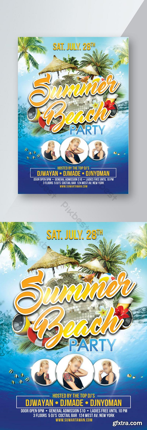 Summer Beach Party Template PSD