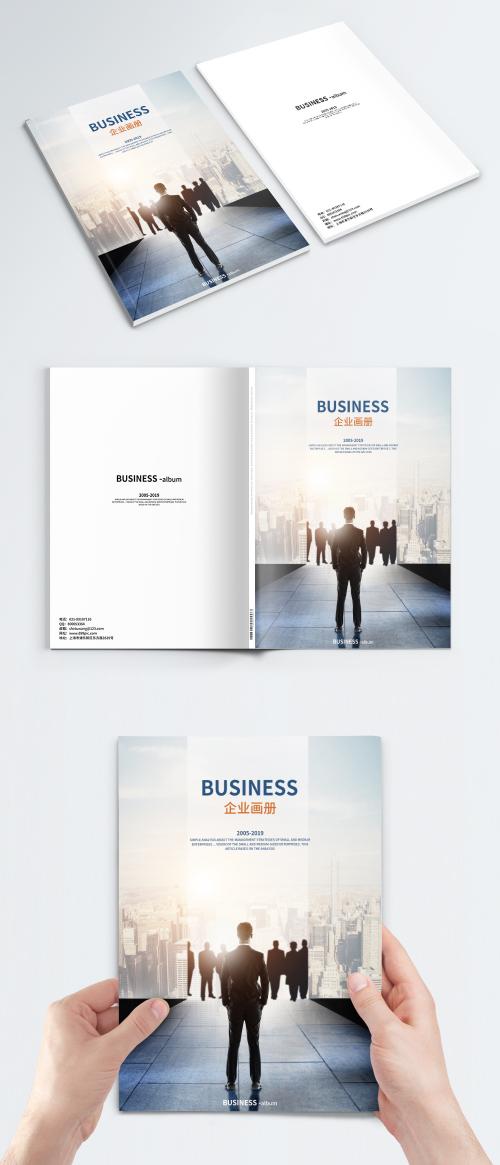 LovePik - blue business brochure cover - 400829533