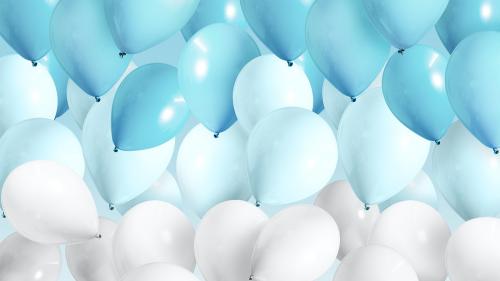 Pastel blue balloons wallpaper design - 1224737