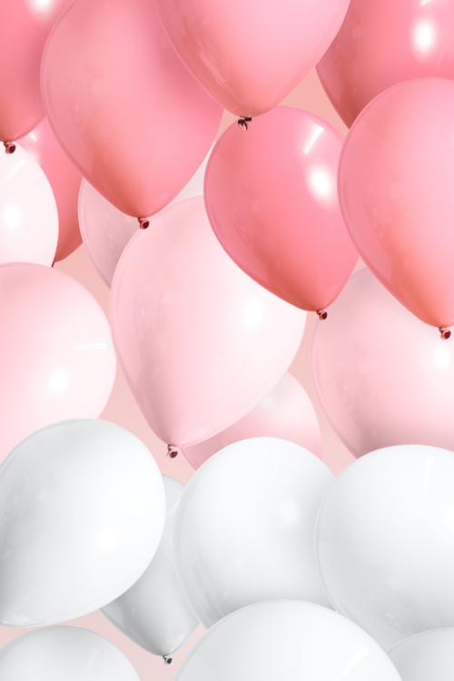 Festive pastel pink balloon wallpaper - 1224762