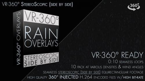 Videohive - Rain Overlays VR-360° Editors Pack (StereoScopic 3D Side-by-Side) - 19270831