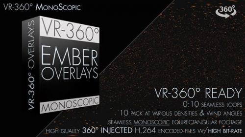 Videohive - Burning Ember Overlay VR-360° Editors Pack (Monoscopic) - 19015940
